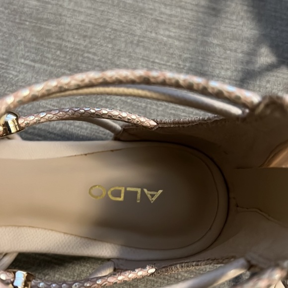 Aldo Sandals. Tan with gold detail. Never worn. Brand new. - Picture 3 of 5